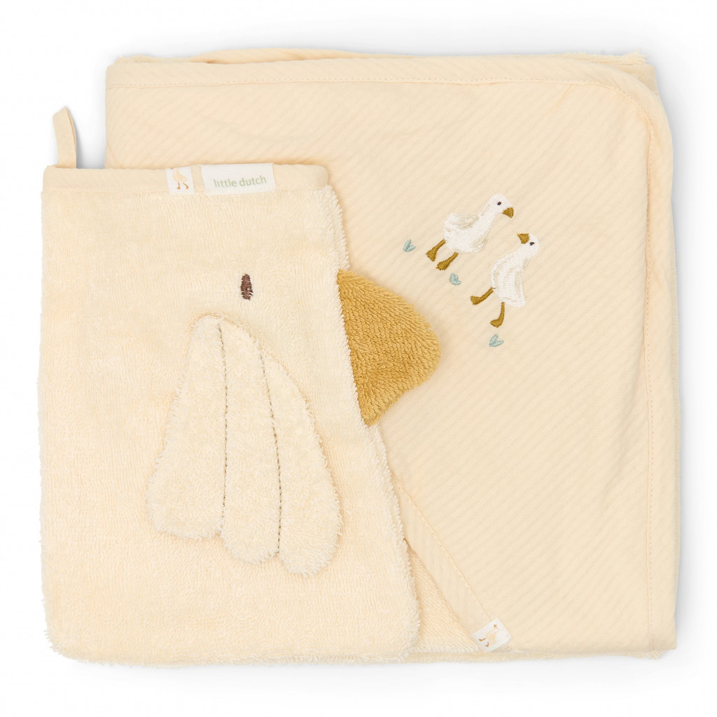 Little Dutch Dárková sada s osuškou Husa Newborn Naturals