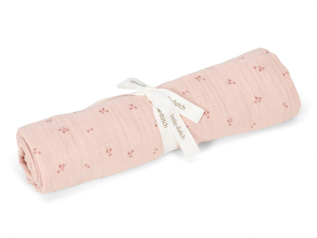 Little Dutch Plena zavinovací 120x120 cm s potiskem Pure Blossom