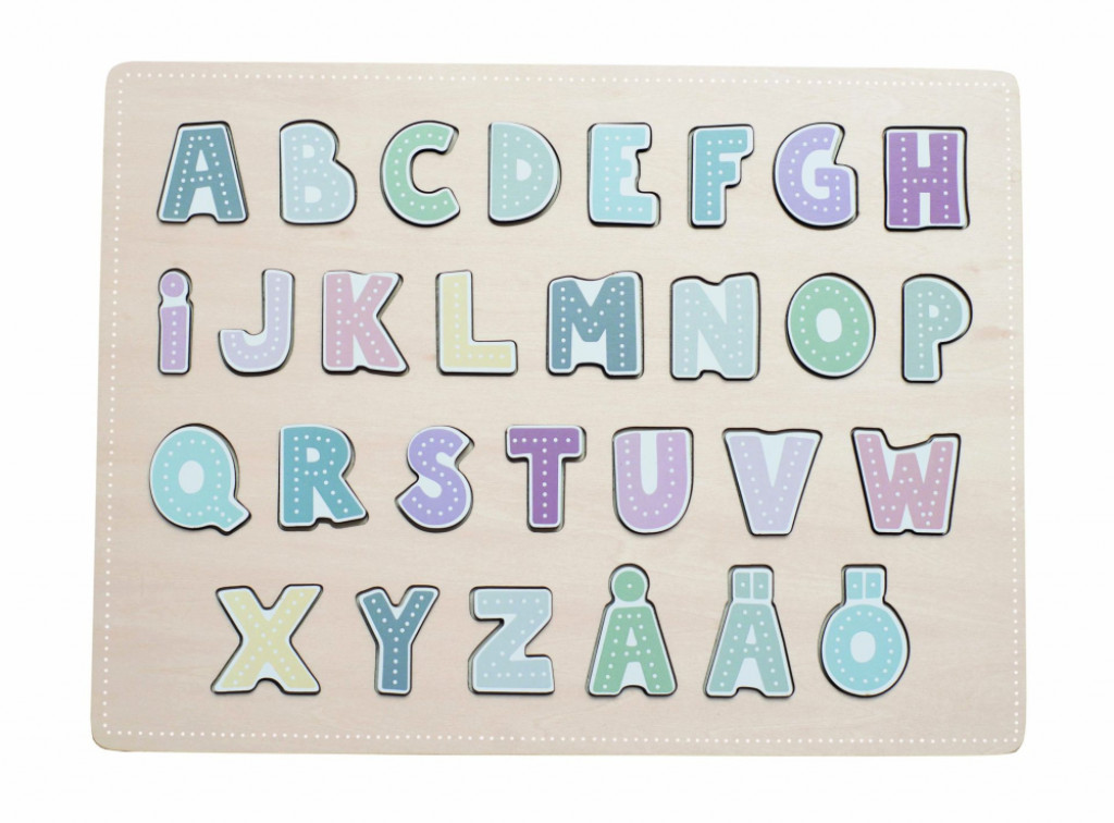 JaBaDaBaDo Dřevěné puzzle – Abeceda (ABC)