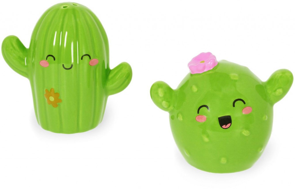 Legami Keramická súprava na soľ a korenie Legami Salt & Pepper - Cactus