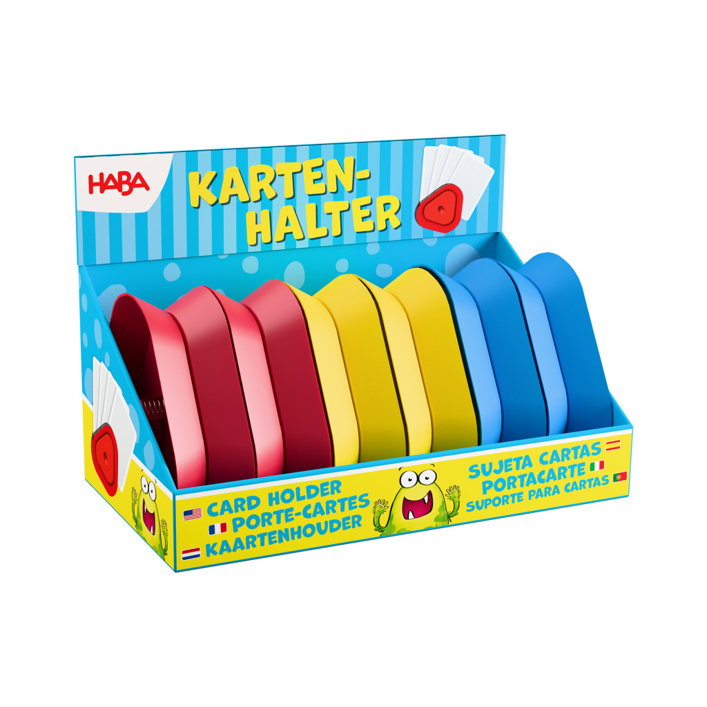 Haba DISPLEJ 6 ks Držiak na karty 3 farby po 2 ks