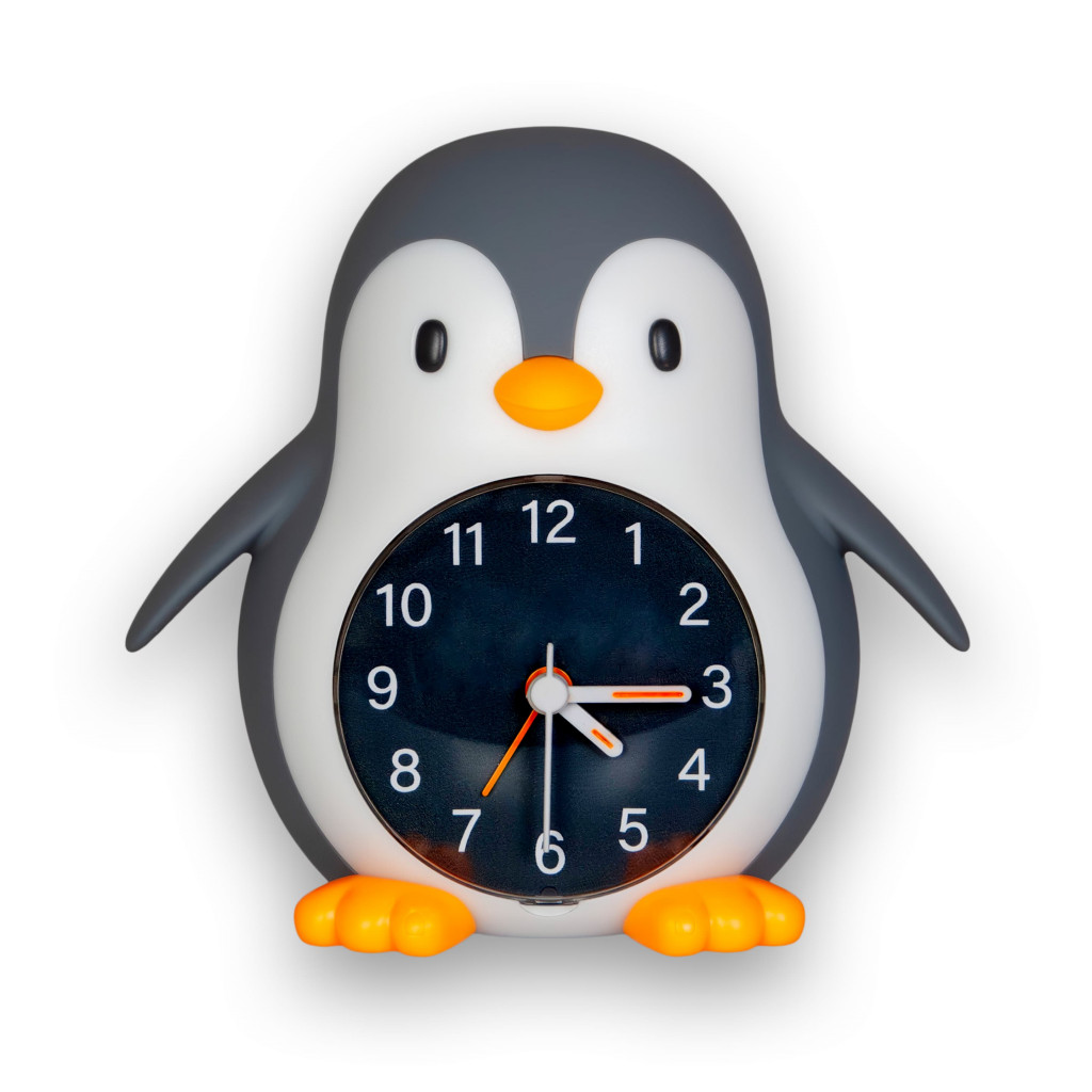 MegaLight Noční světlo s budíkem POPPY PENGUIN