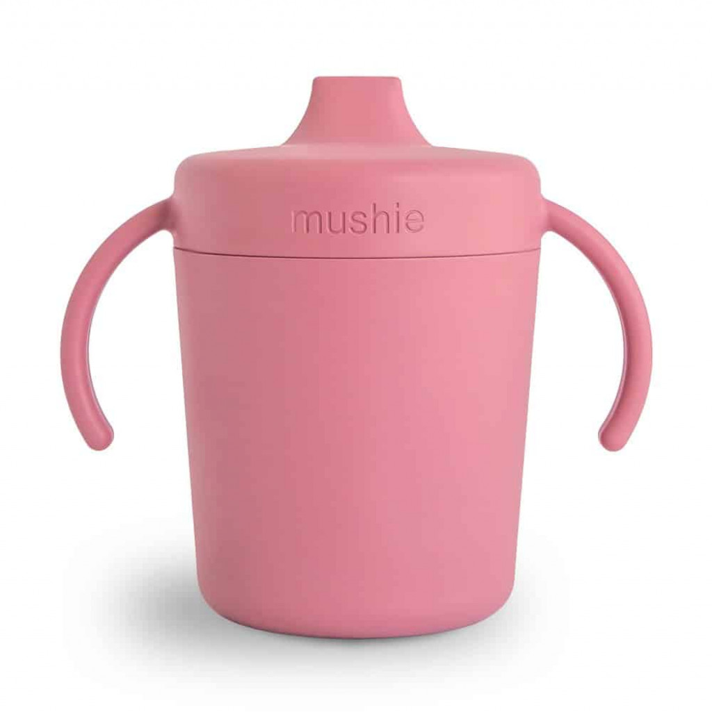 Mushie štartovací tréningový pohárik mushie - dusty rose
