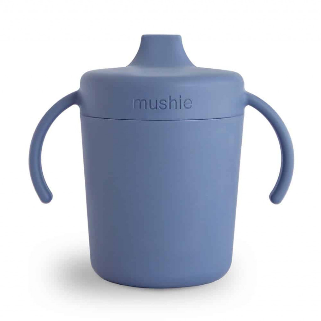 Mushie štartovací tréningový pohárik mushie - twilight blue