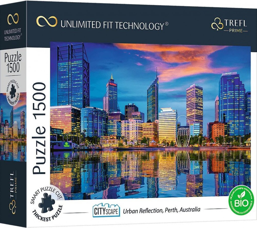 Trefl Trefl Prime puzzle 1500 UFT - Panoráma mesta: Odraz veľkomesta, Perth,Australia
