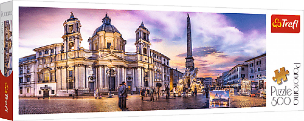 Trefl Trefl Panoramatické puzzle 500 - Piazza Navona, Rím