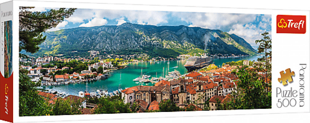 Trefl Trefl Panoramatické puzzle 500 - Kotor, Čierna Hora
