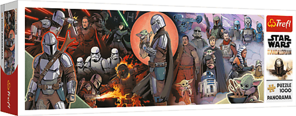 Trefl Trefl Panoramatické puzzle 1000 - Dobrodružstvá Mandalorian / Lucasfilm Star Wars The Mand