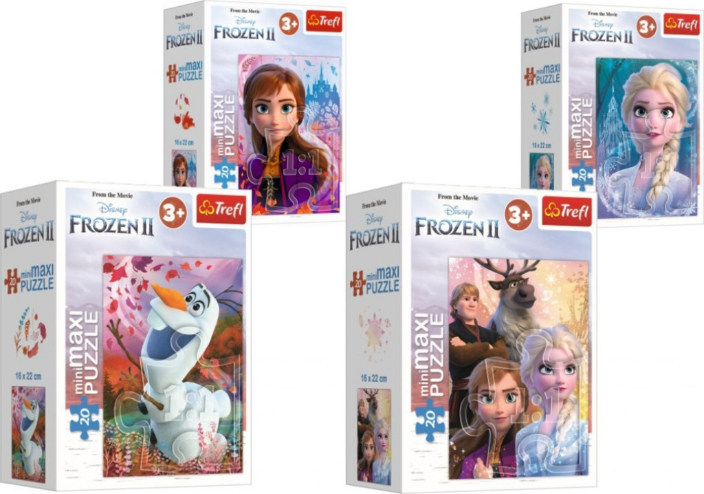 Trefl Trefl Puzzle 20 mini MAXI Frozen II, 4 druhy