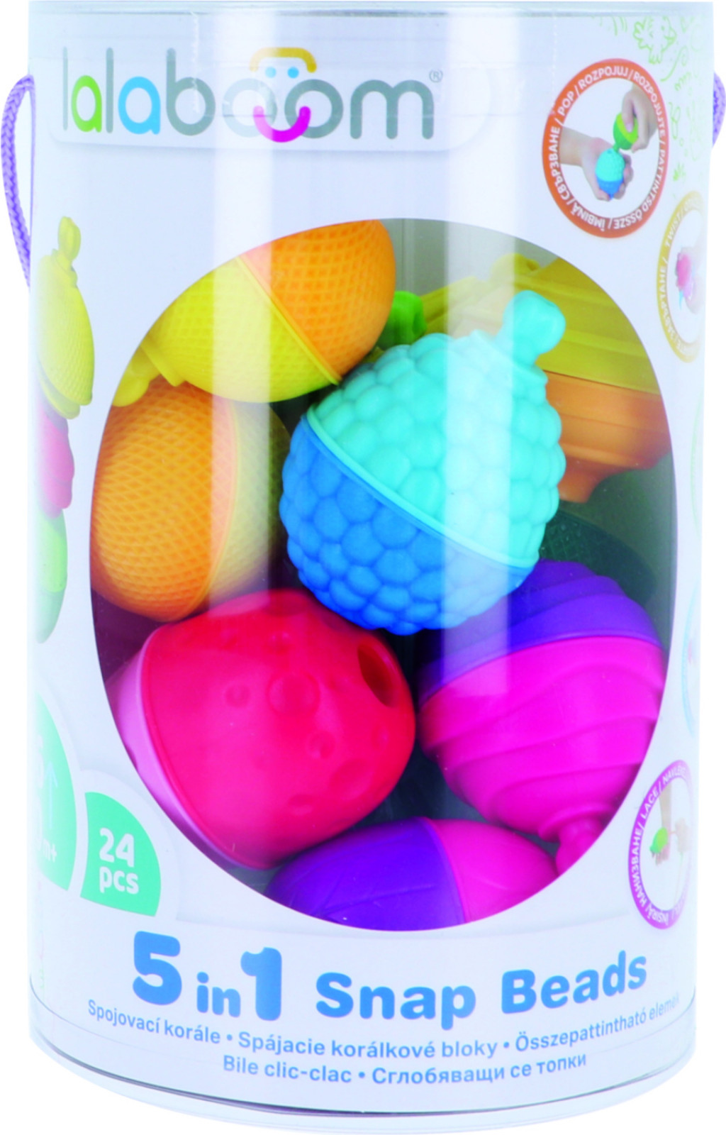Trefl Trefl Lalaboom - Súprava spájacích korálkových blokov - 24 dielov
