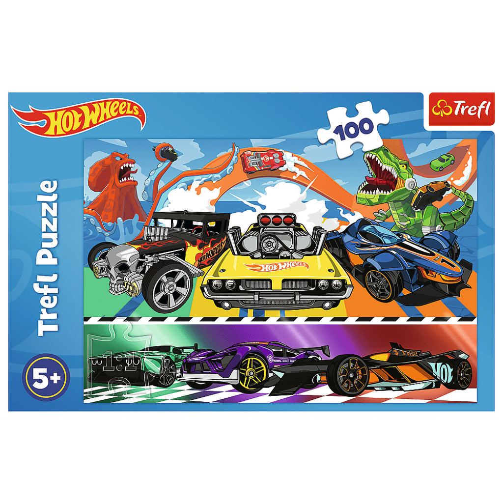 Trefl Trefl Puzzle 100 dielikov - Rýchlostné autá / Hot Wheels