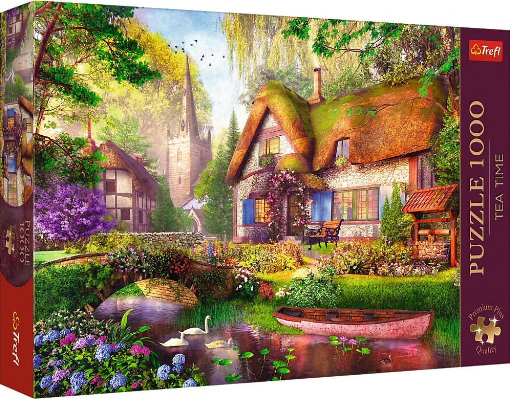 Trefl Trefl Puzzle 1000 Premium Plus - Čajový čas: Lesný domček
