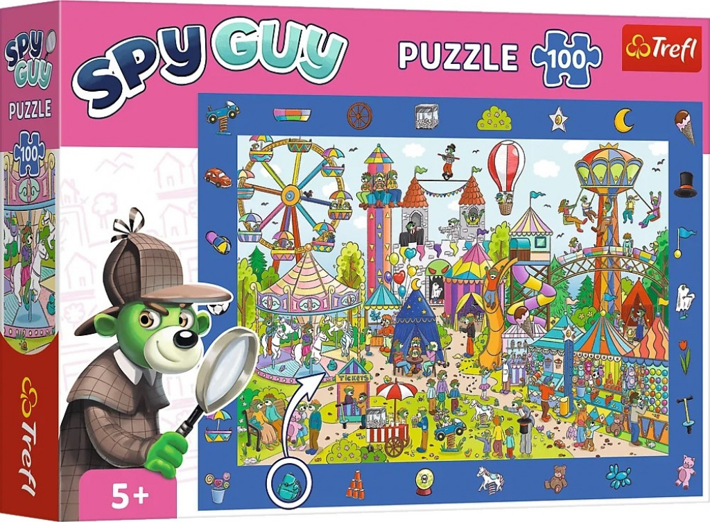 Trefl Trefl Puzzle s hľadaním obrázkov Spy Guy: Zábavný park 100 dielikov