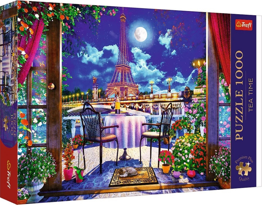 Trefl Trefl Puzzle 1000 Premium Plus Quality Tea Time Paríž v mesačnom svite