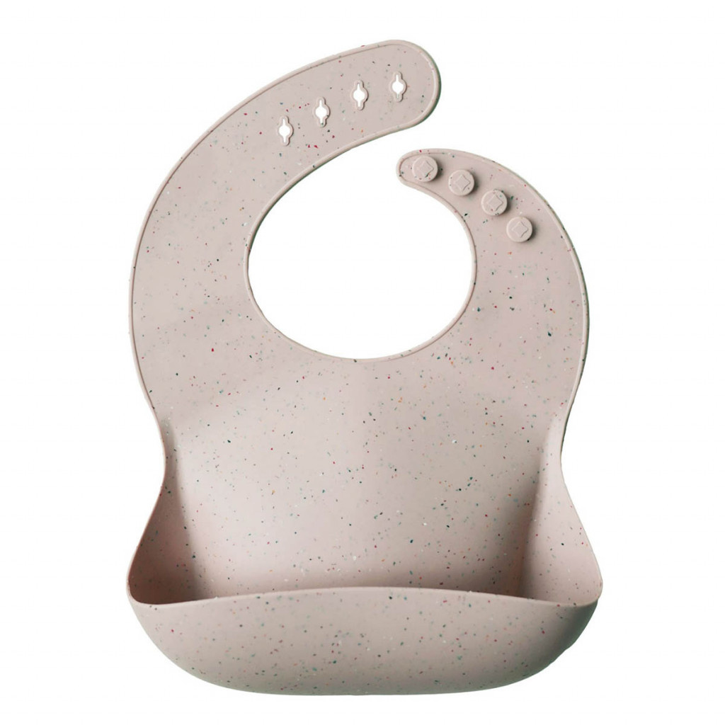 Mushie silikonový bryndák (Shifting Sand Terrazzo)