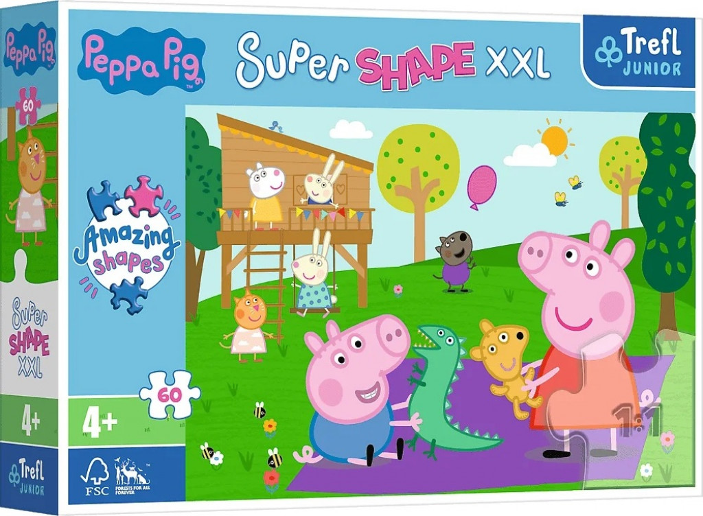 Trefl Trefl Puzzle Peppa Pig: Hra s bratom 60 dielikov