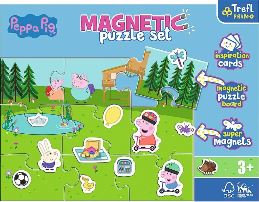 Trefl Trefl Magnetické puzzle Peppa a jej zábava