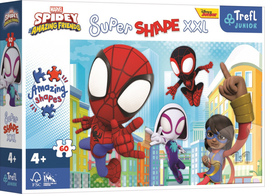Trefl Trefl Puzzle Super Shape XXL Spidey a jeho úžasní priatelia 60 dielikov