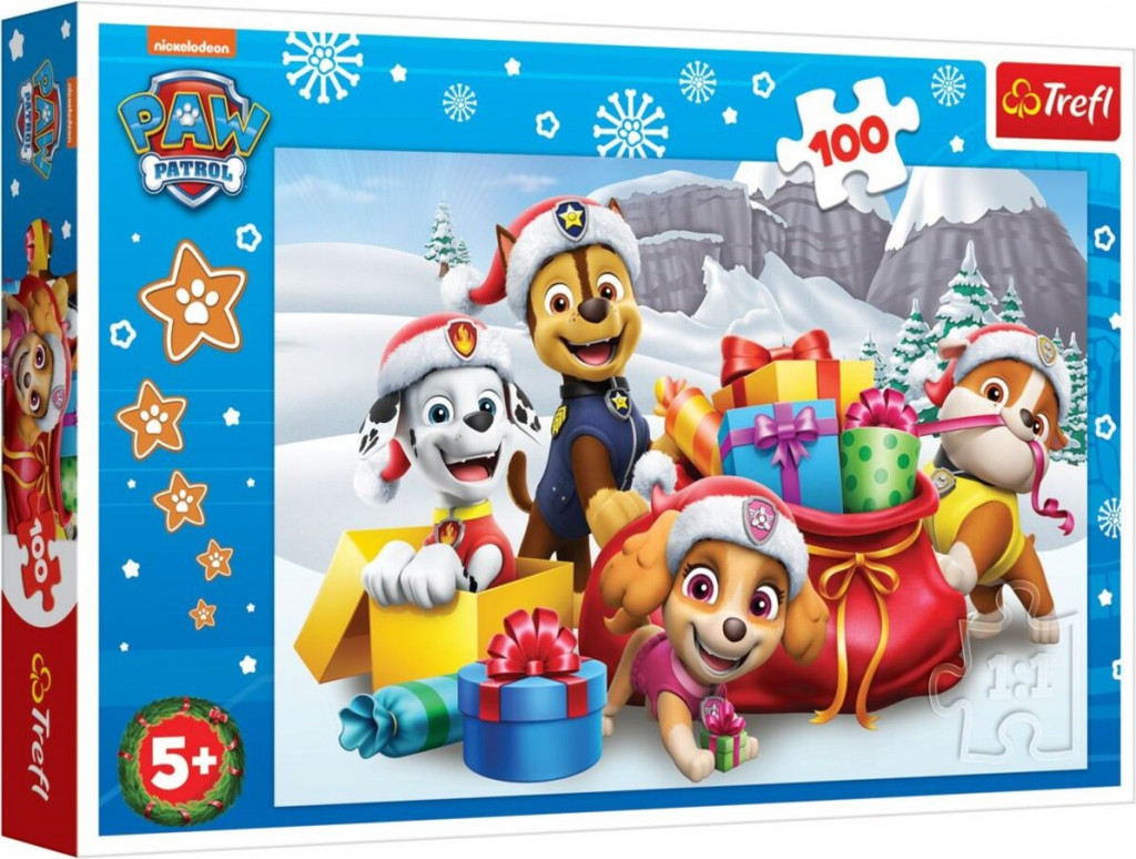 Trefl Trefl Puzzle 100 dielikov Paw Patrol Vianoce