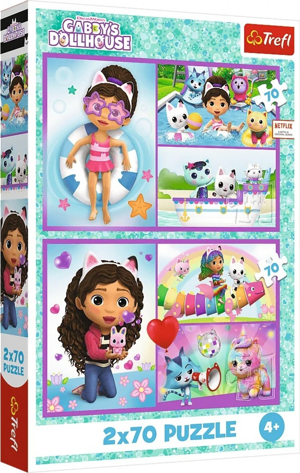 Trefl Trefl Puzzle Gabby's Dollhouse 2 x 70 Zahrajte si s Gabby