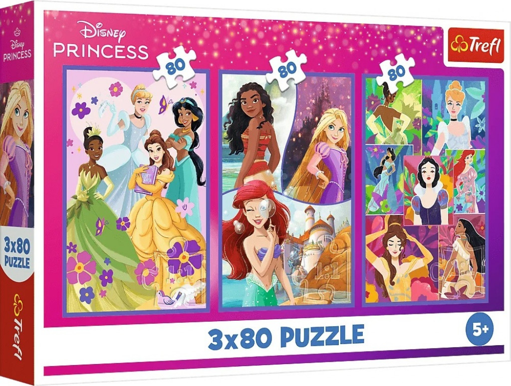 Trefl Trefl Puzzle 3 x 80 Priatelia princeznej / Disney Princess
