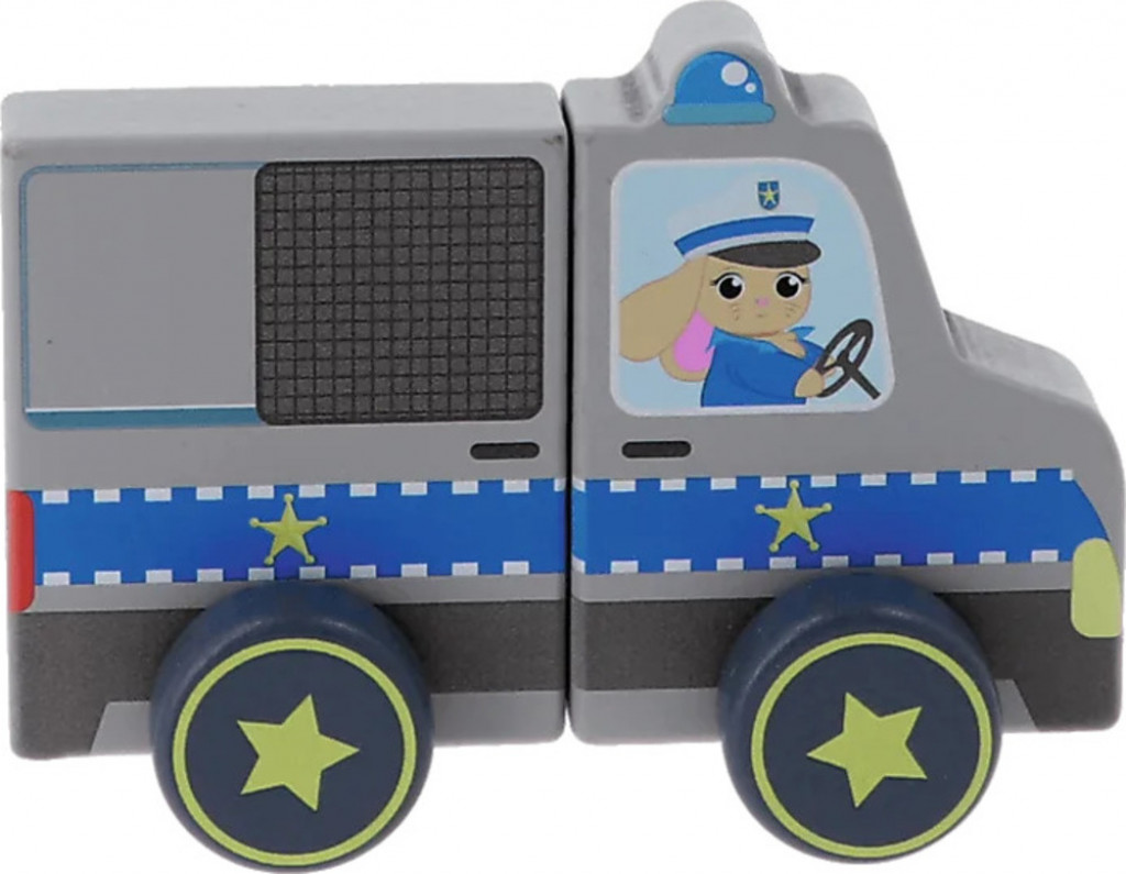 Trefl Trefl Magnetické vozidlo - Policajné auto - 2 prvky