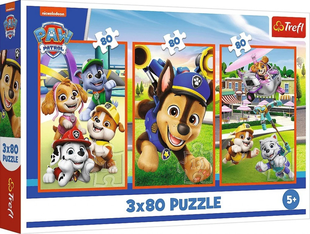 Trefl Trefl Puzzle 3 x 80 Paw Patrol Psia banda