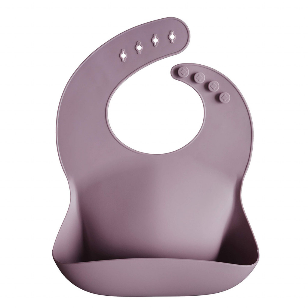 Mushie silikonový bryndák (Pale Mauve)