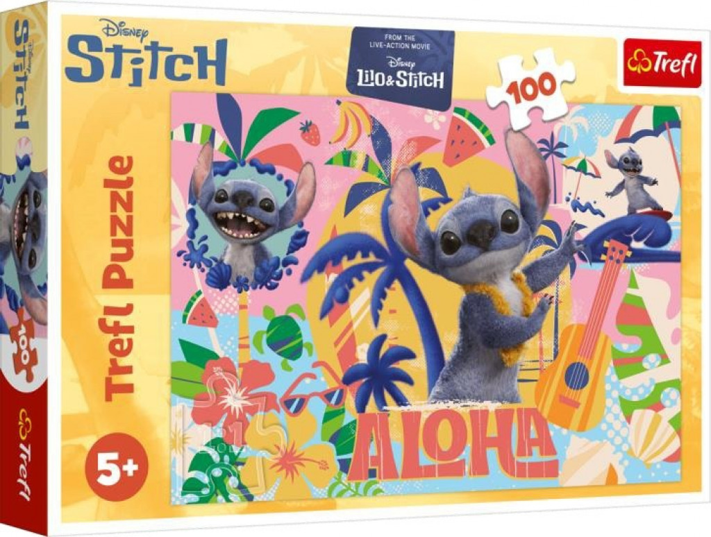 Trefl Trefl Puzzle 100 Stitch a priatelia v akcii
