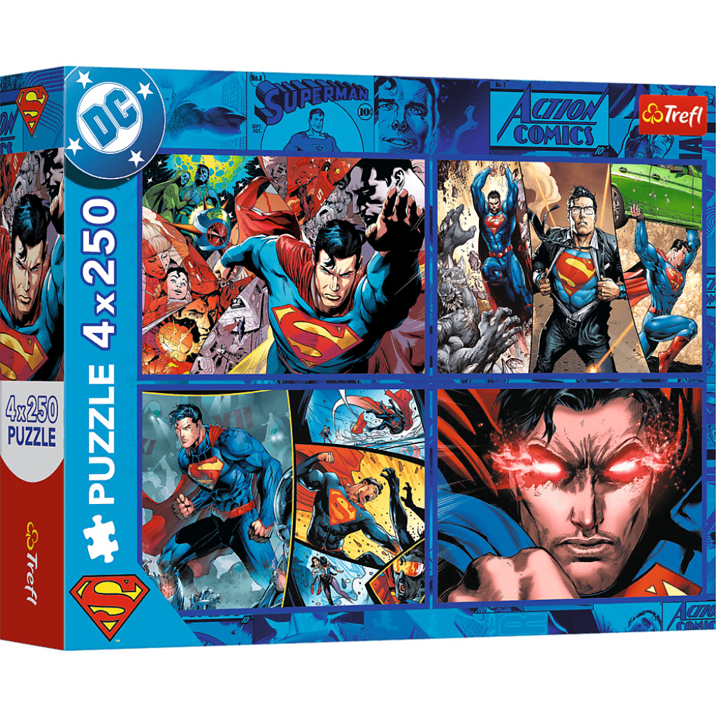 Trefl Trefl Puzzle 4x250 Supermanova odvaha