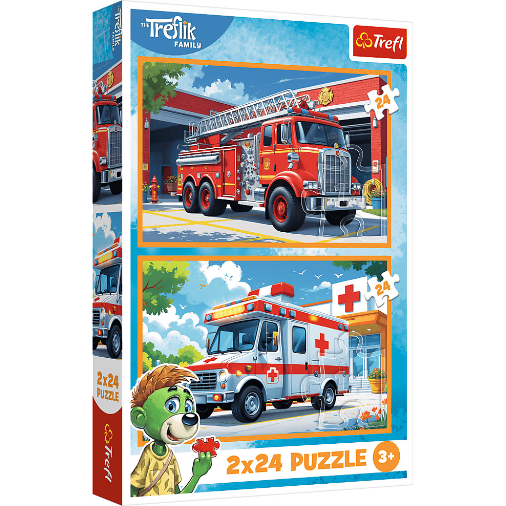 Trefl Trefl Puzzle 2x24 Hranie s Treflikmi