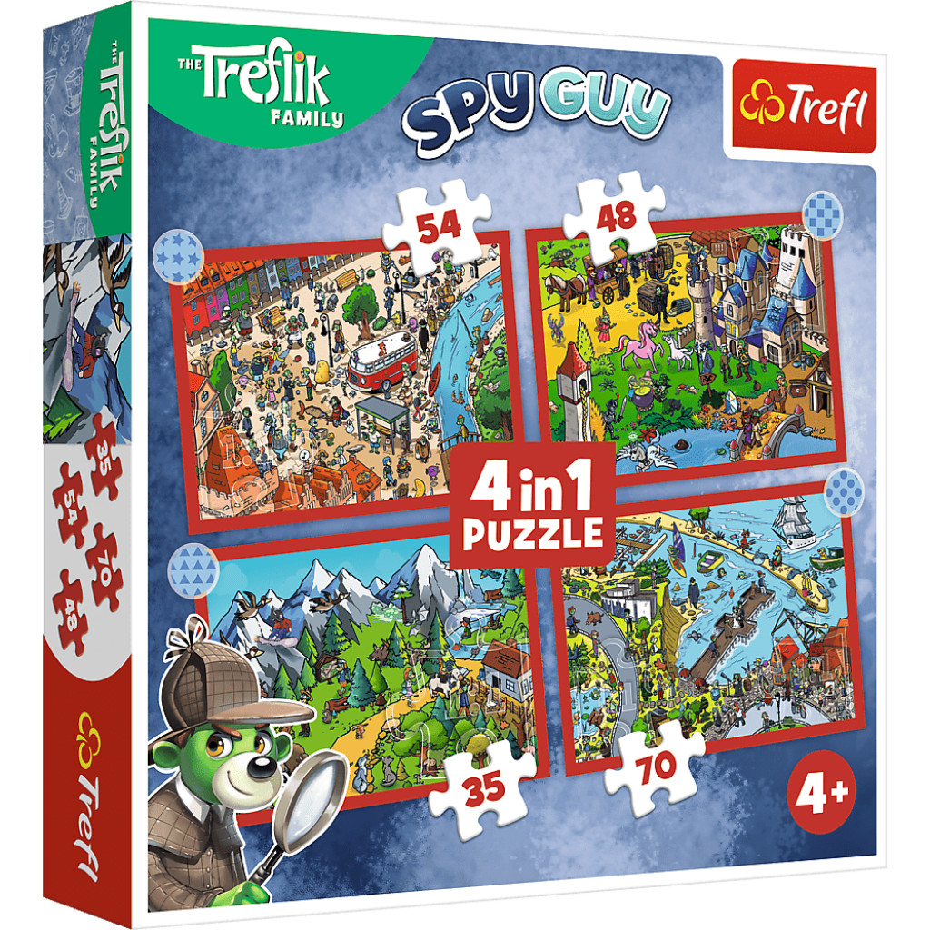 Trefl Trefl Puzzle 4v1 Obľúbení Treflíci