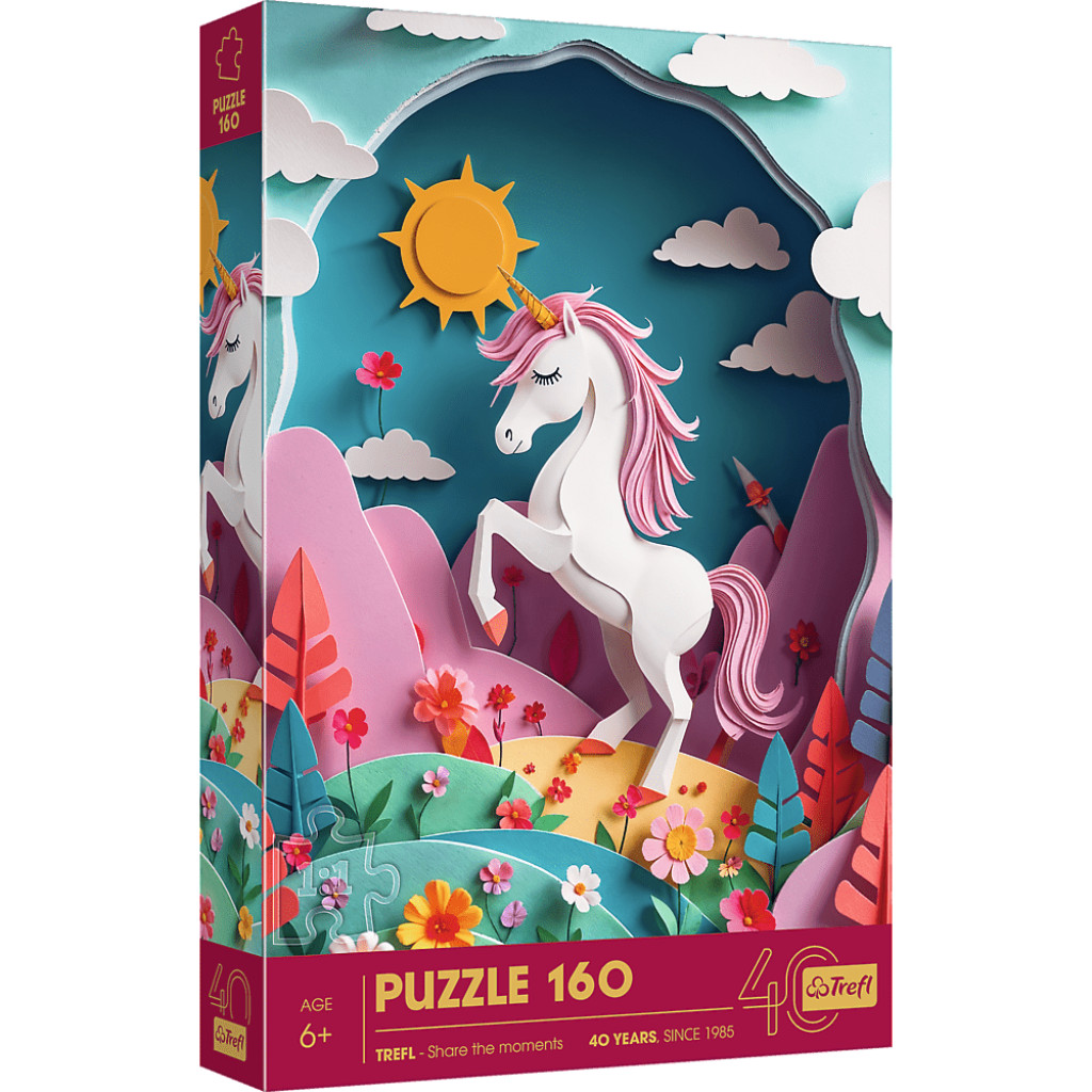 Trefl Trefl Puzzle 160 Výročné - Paper Art: Jednorožec