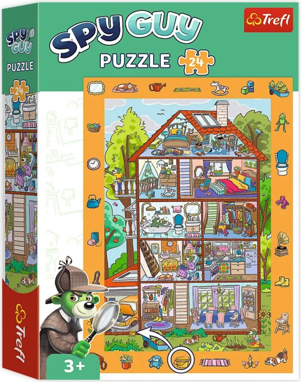 Trefl Trefl Puzzle s hľadaním obrázkov Spy Guy: V dome 24 dielikov