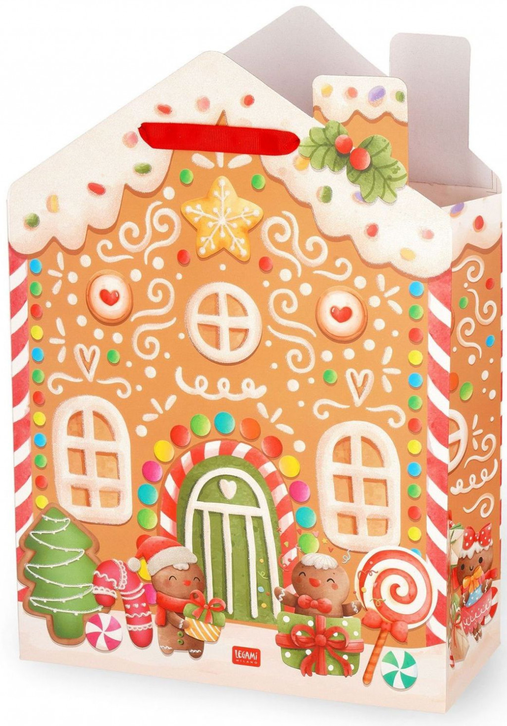 Legami Darčeková taška Legami Gift Bag - X-Large - Gingerbread House