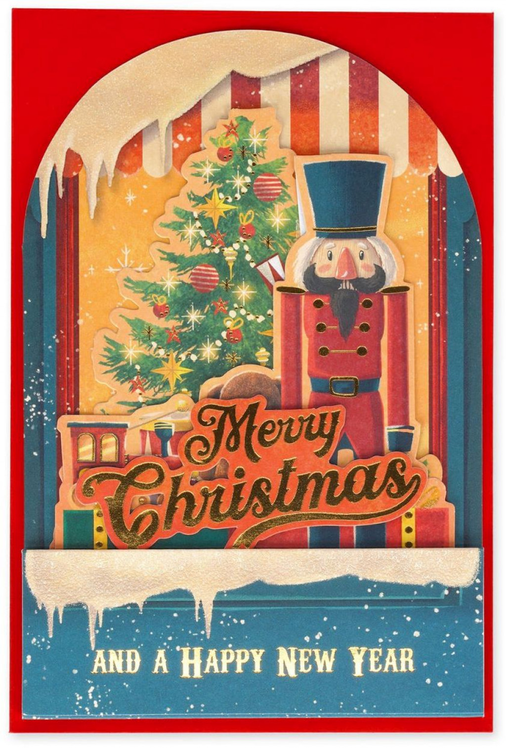 Legami Vianočné prianie Legami Pop-Up Card - Pop-Up Greeting Card - Nutcracker