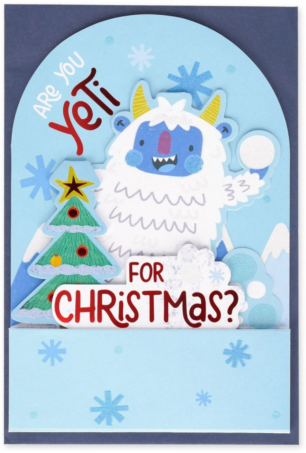 Legami Vianočné prianie Legami Pop-Up Card - Pop-Up Greeting Card - Yeti