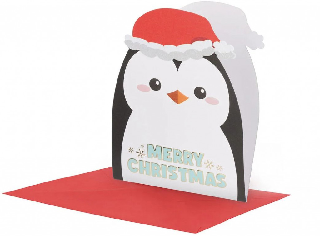 Legami Vianočné prianie Legami Veselé Vianoce Blahoželania - 11,5X17 - Tučniak