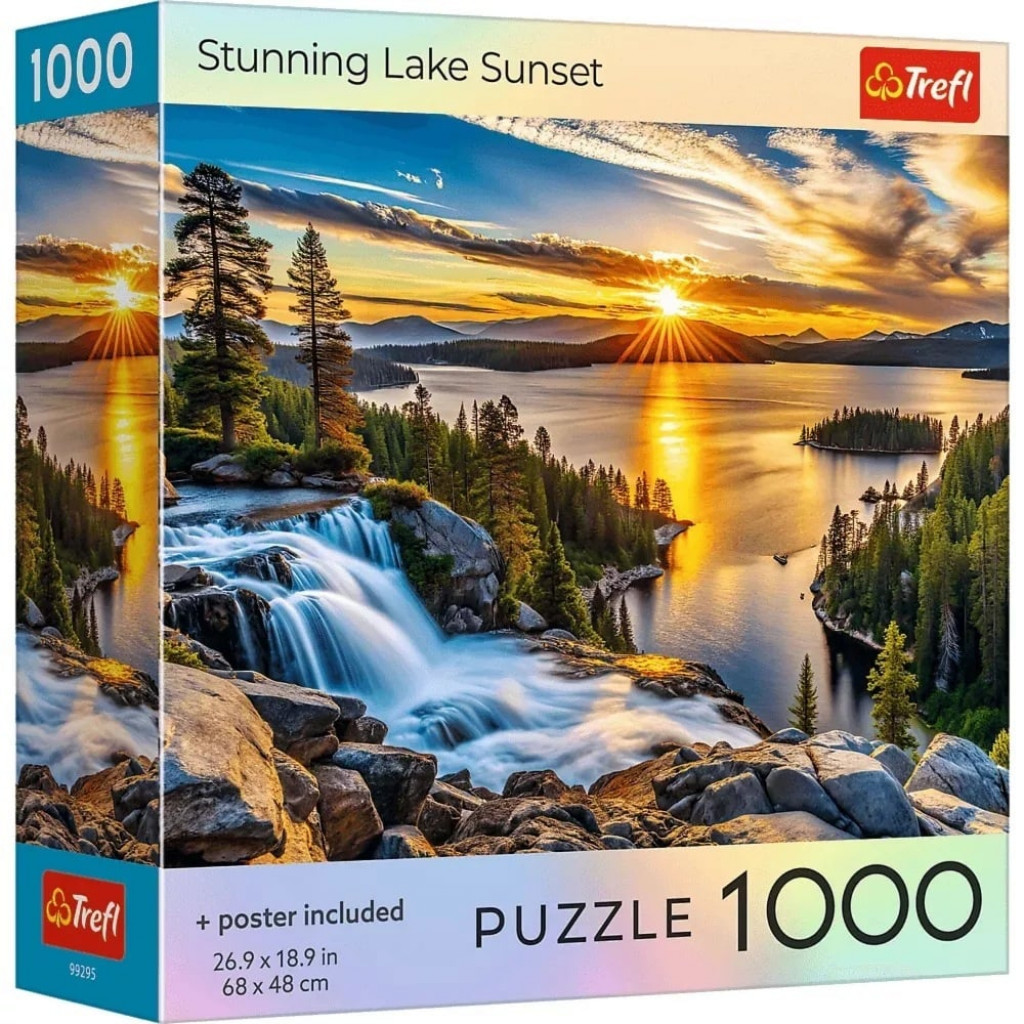 Trefl Trefl Puzzle 1000 USA Collection: Úžasný západ slnka na jazere