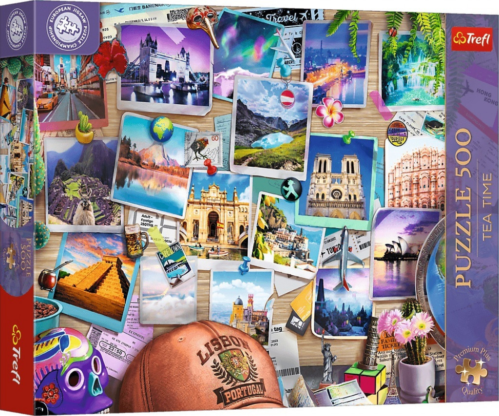 Trefl Trefl Puzzle 500 Premium Plus Tea Time: Spomienky z ciest