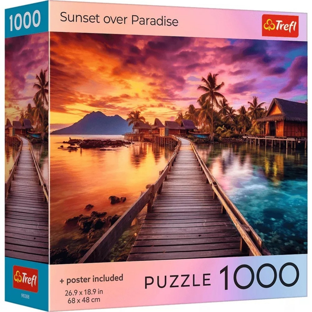 Trefl Trefl Puzzle 1000 USA Collection: Západ slnka nad rajom