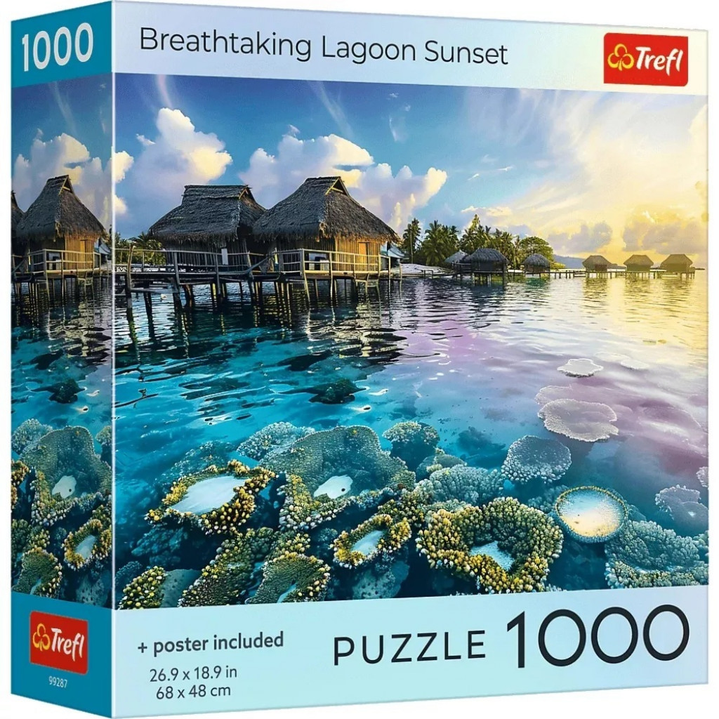 Trefl Trefl Puzzle 1000 USA Collection: Úchvatný západ slnka v lagúne