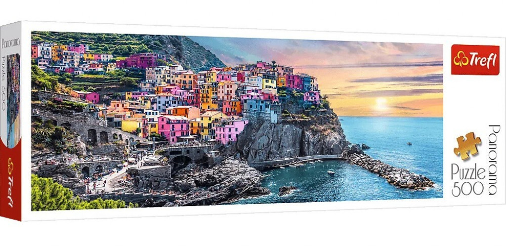 Trefl Trefl Panoramatické puzzle 500 Manarola pri západe slnka, Taliansko