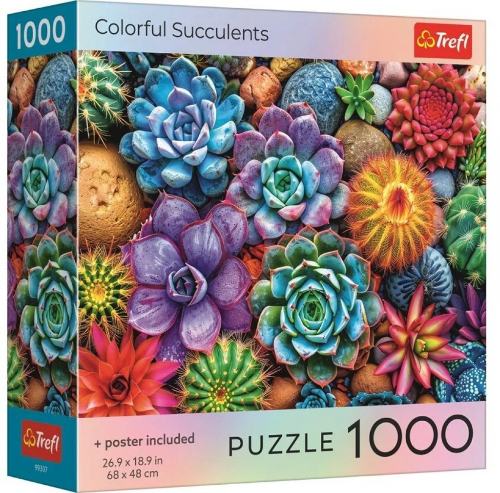 Trefl Trefl Puzzle 1000 Farebné sukulenty