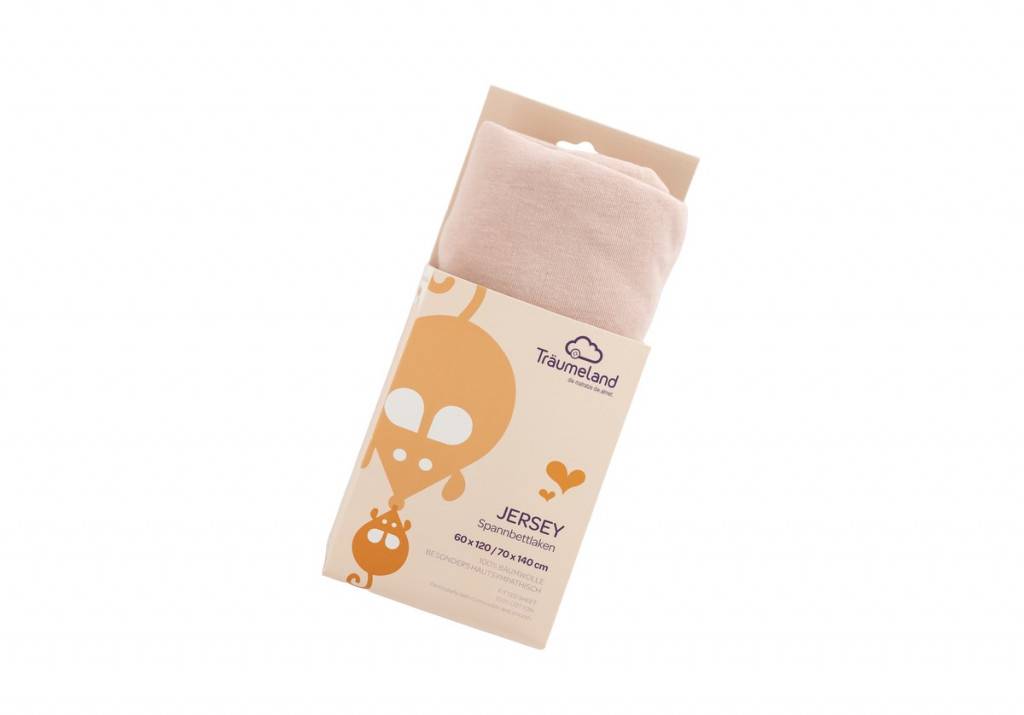 TRÄUMELAND prostěradlo jersey UNI Rose Smoke