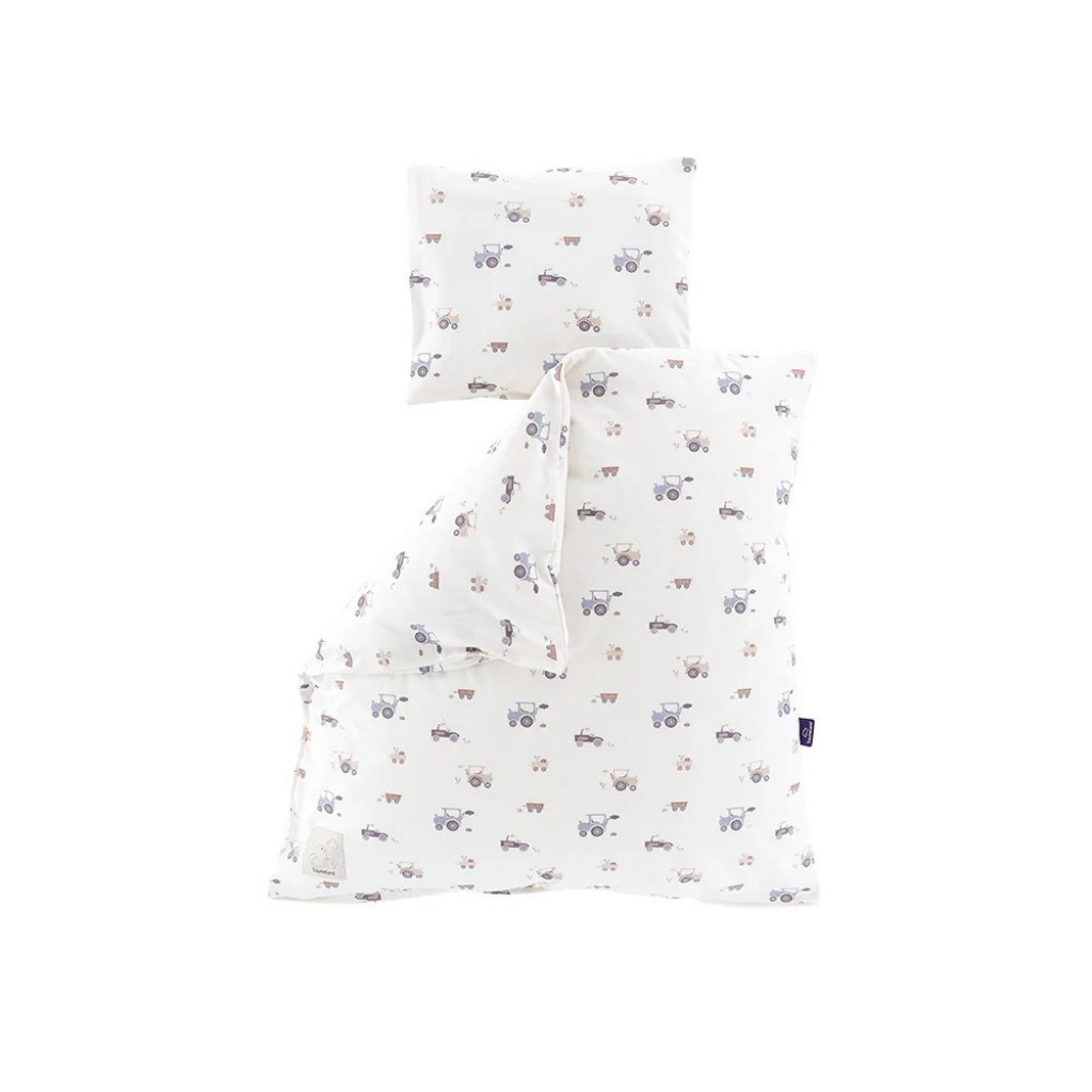 TRÄUMELAND Povlečení do kolébky Jersey 80/80 + 35/40 Little Farm Blau