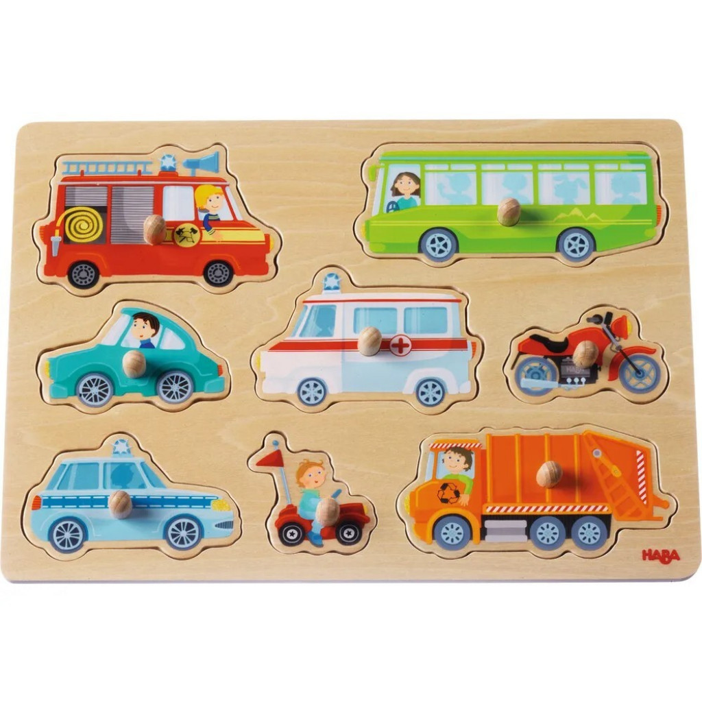 Haba Drevené vkladacie puzzle - dopravné prostriedky