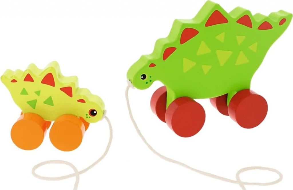 Trefl Trefl Drevená ťahacia hračka Dinosaurus  Stegosaurus