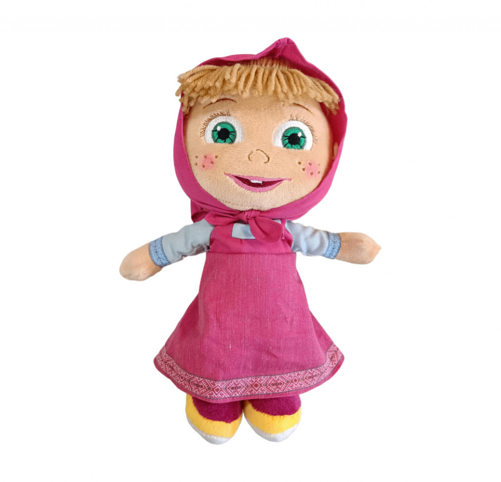 Aurora Plyšová Máša v šatke - látkové oblečenie - Máša a Medveď - 20 cm