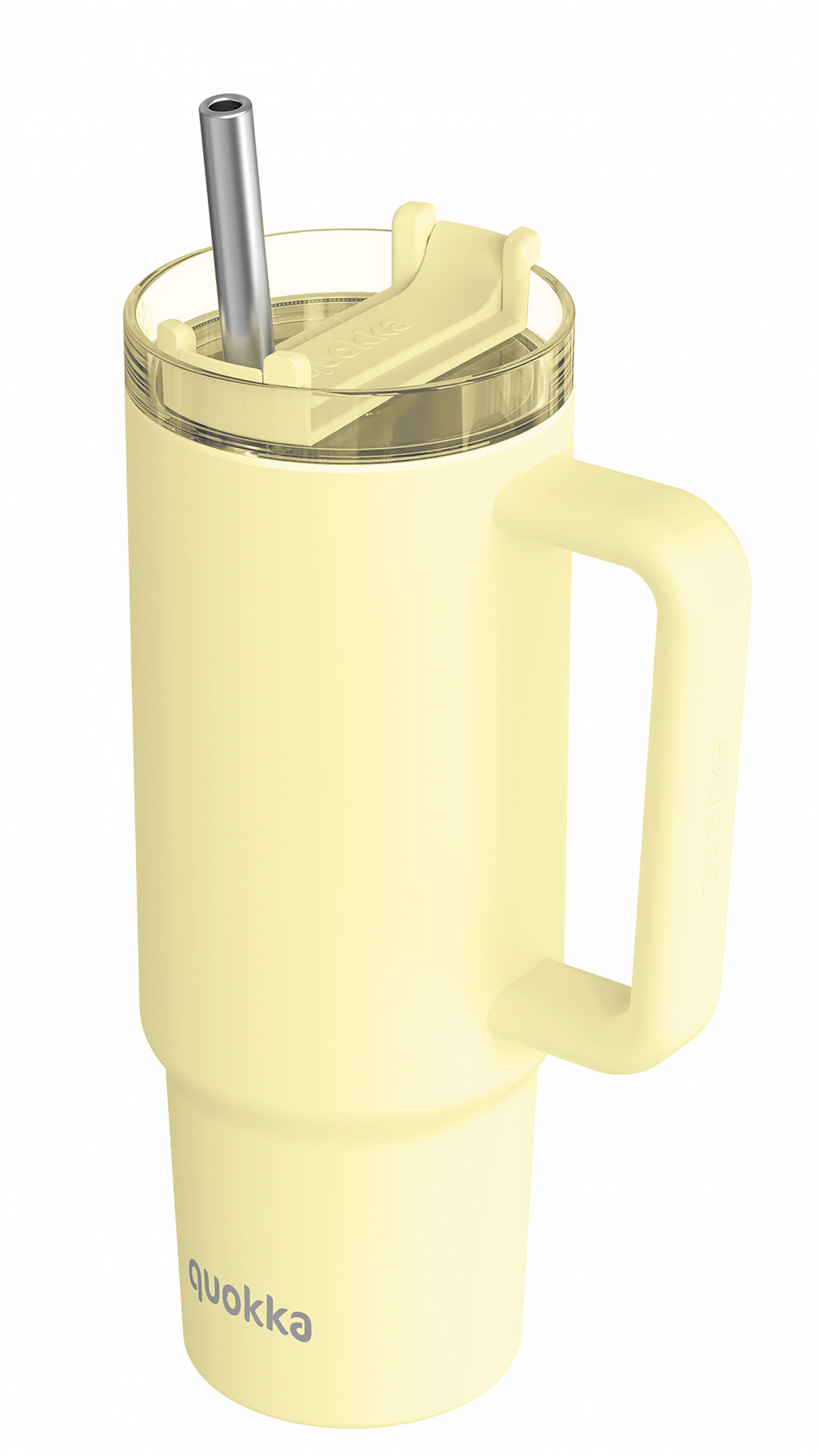 Quokka Nerezový termohrnek s brčkem Vibe Pastel Yellow 880 ml